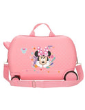 Minnie Happy To Be Me - ABS hard-shell suitcase, 4 wheels (2 spinner), 45 cm, pink