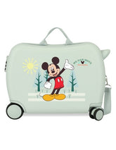 Mickey Mountains - ABS hard-shell suitcase, 4 wheels (2 spinner), mint, 50 cm