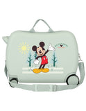 Mickey Mountains - ABS hard-shell suitcase, 4 wheels (2 spinner), mint, 50 cm