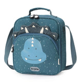 Trixie lancheira com tiracolo triceratops azul