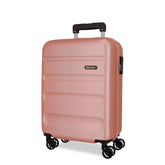 mala-cabine-rigida-55x38x20-4rodas-flex-rosa-metalico-frente