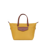 Medium Handbag with Crossbody Strap in Nylon Pop | Hexagona | Yellow