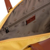 Medium Handbag with Crossbody Strap in Nylon Pop | Hexagona | Yellow