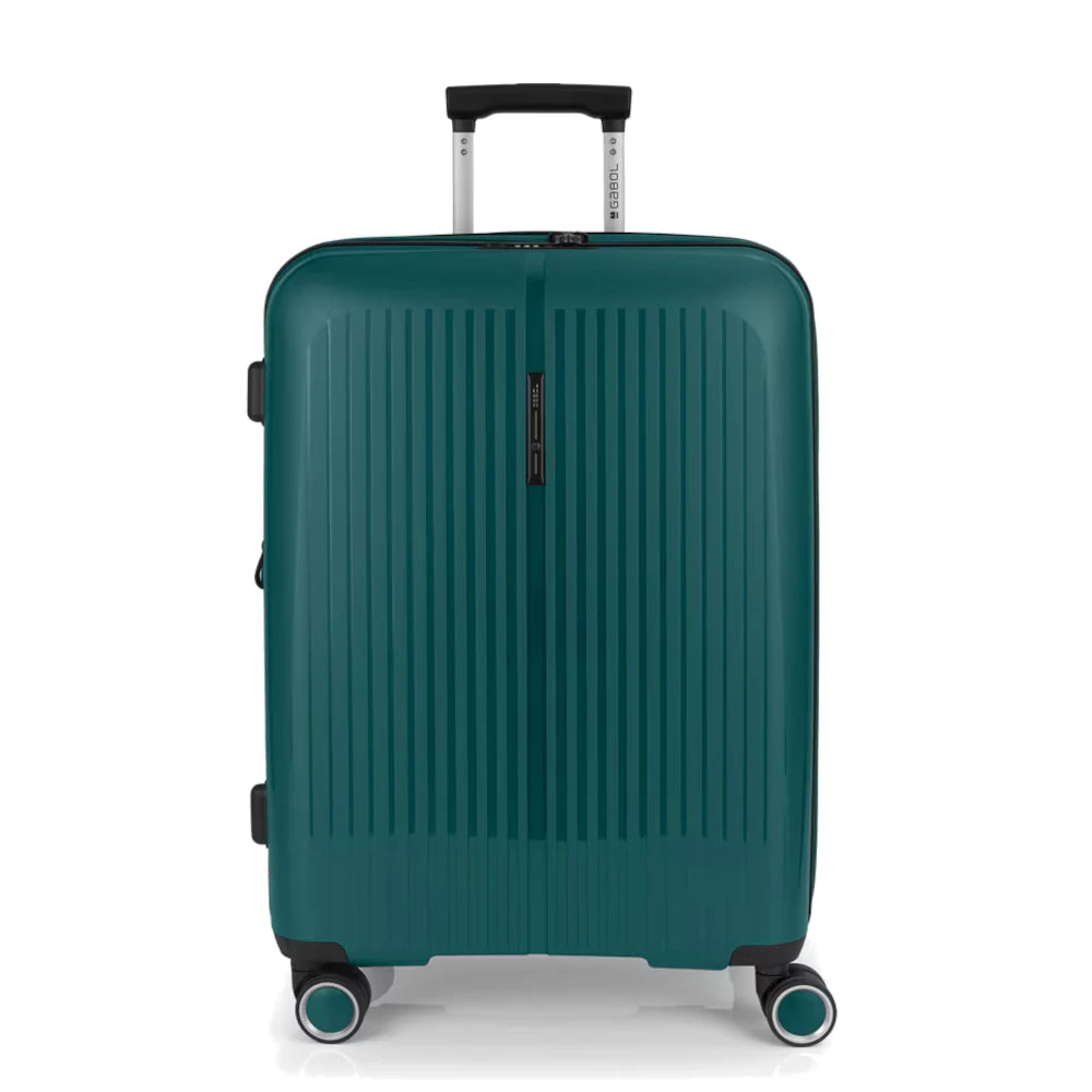 Mala Média 65cm Expansível 4 Rodas Brooklyn Em Verde Esmeralda Da Gabol