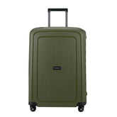 Mala Média Samsonite S’Cure Verde com 69cm, TSA e 4 Rodas, em polipropileno.