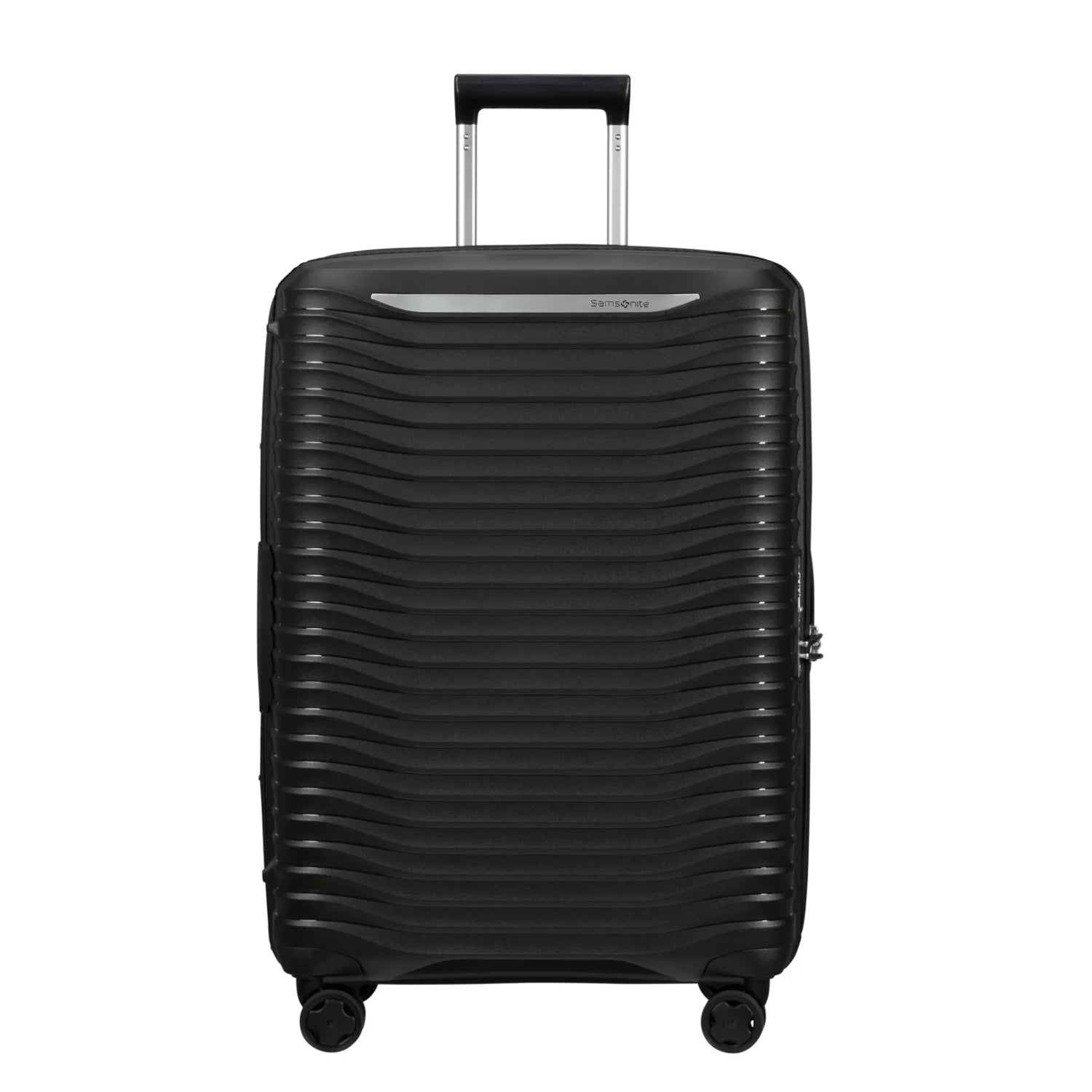 Mala média 68cm Samsonite Upscape preto, extensível, 4 rodas e TSA
