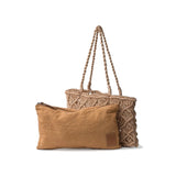 Small Crochet Shoulder Bag Metal Sonora | Biba | Rose Gold