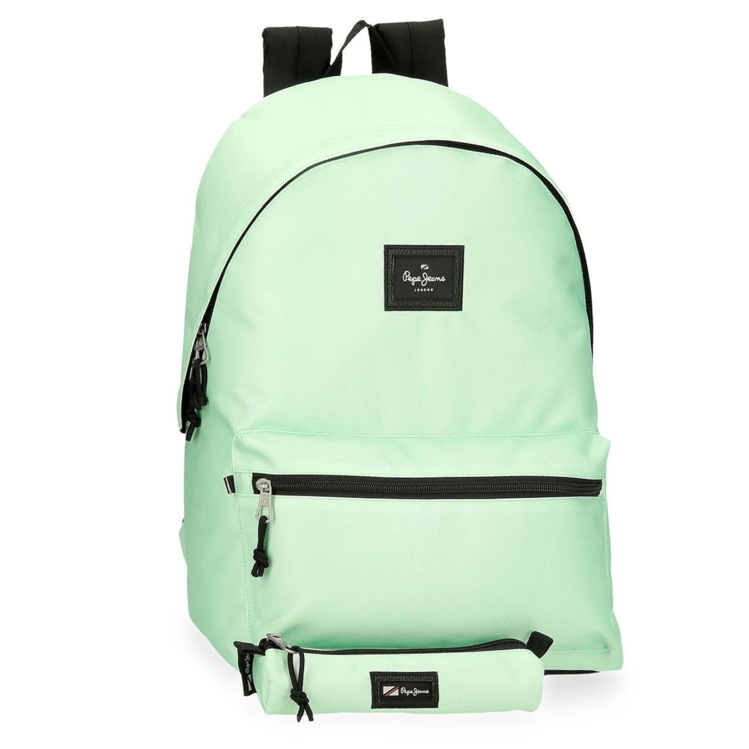 mochila-escolar-aris-colorful-pepe-jeans-menta-frente