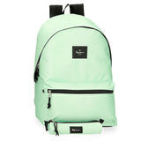 mochila-escolar-aris-colorful-pepe-jeans-menta-frente