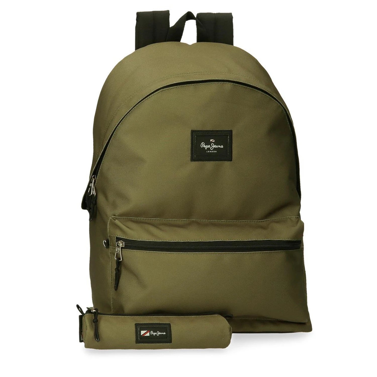 mochila-escolar-aris-colorful-pepe-jeans-verde-kaki-frente