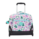 Mochila com Rodas Giorno | Kipling | Aqua Blossom