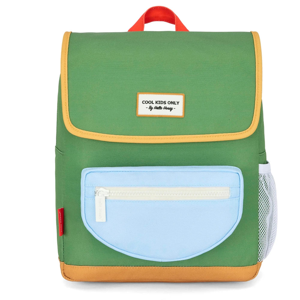 mochila escolar com pala mini green lake da hello hossy