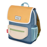 Mochila Escolar com Pala Mini Sam | Hello Hossy | Azul Acinzentado