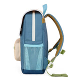 Mochila Escolar com Pala Mini Sam | Hello Hossy | Azul Acinzentado