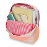 School Backpack With Flap Retro Flowers | Hello Hossy | Peach