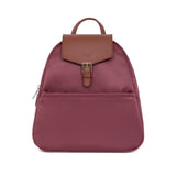 Mochila média beringela em nylon e pele da Hexagona