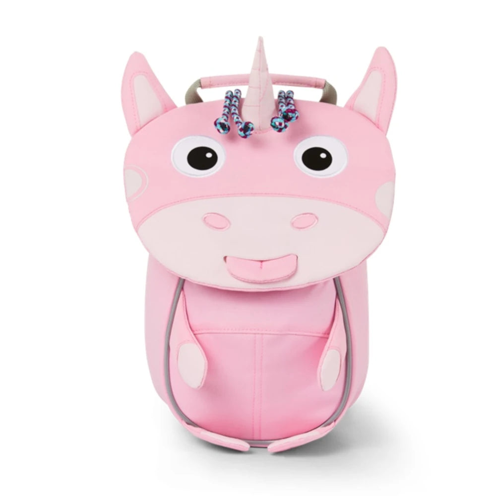 mochila pequena de unicórnio rosa