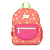 hello hossy mochila infantil epachy bloom em salmão com flores brancas