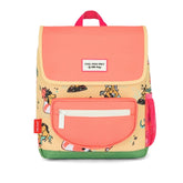 mochila creche com pala unicorn da ello hossy em bege e rosa