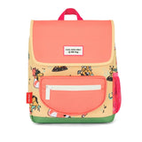 mochila creche com pala unicorn da ello hossy em bege e rosa