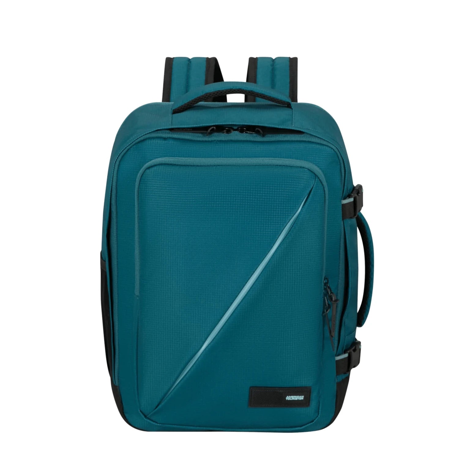mochila-underseat-45x36x20-take2cabin-american-tourister-totally-teal-frente