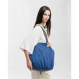Saco de Ombro Tote às Riscas Mansfield | Biba | Azul Jeans