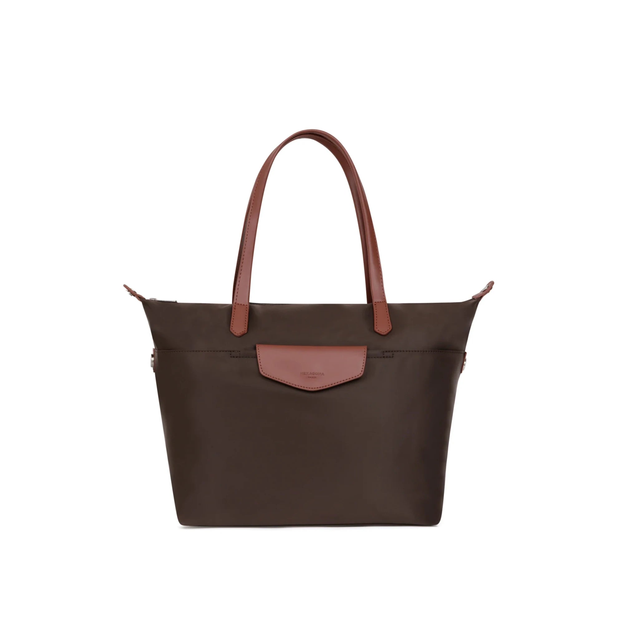 176572-2000-shoulder-bag-nylon-hexagona-brown-front