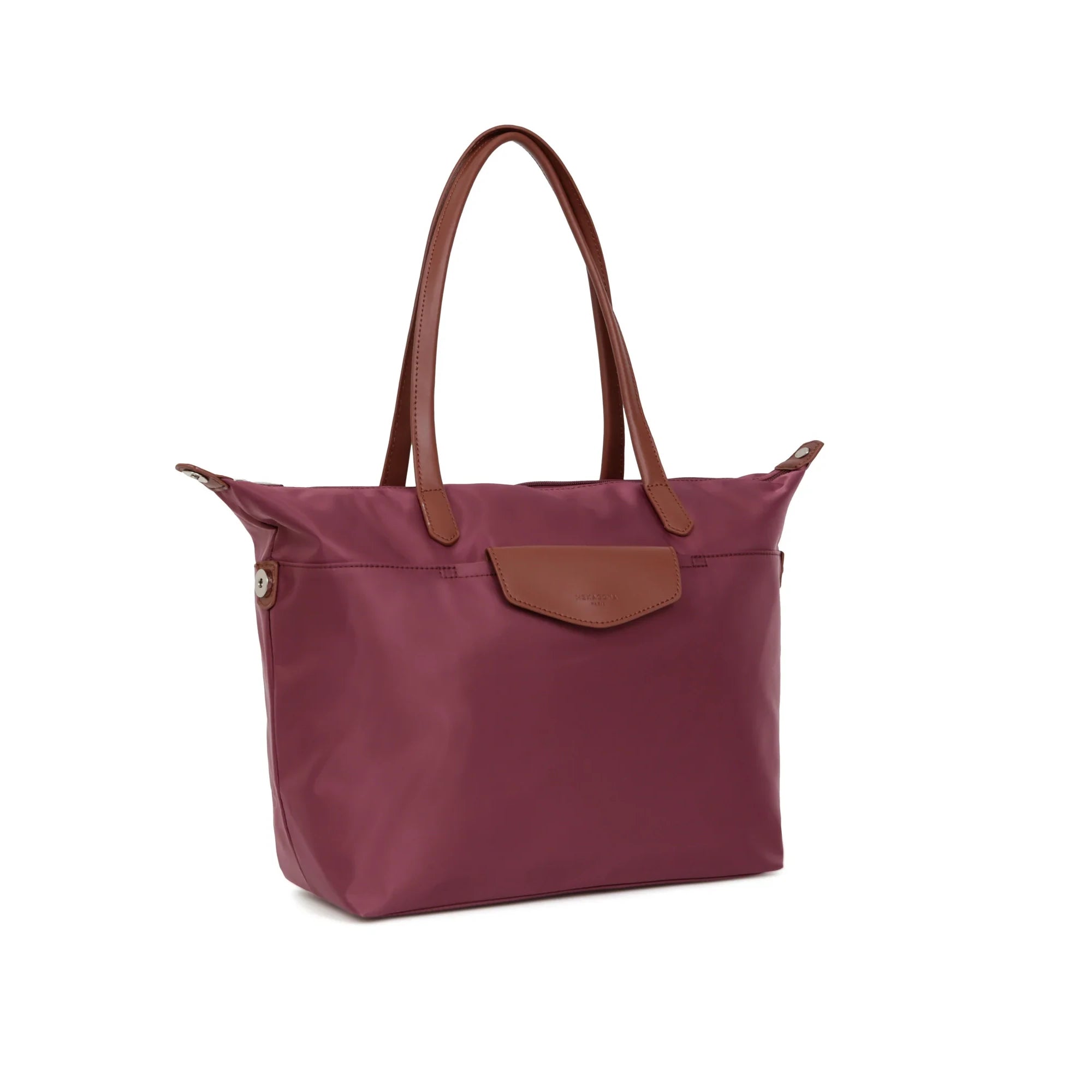176572-6300-shoulder-bag-nylon-hexagona-plum-side