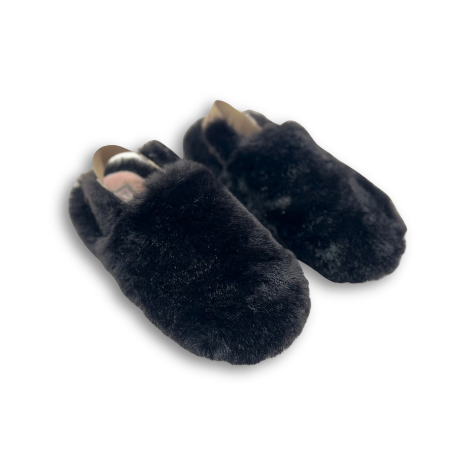 Chinelo Pêlo Paula c/ Elástico | Macarena | Preto
