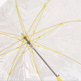 Yellow Star Print Transparent Long Umbrella | Bisetti