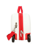 Mickey red   - ABS children's suitcase  4 wheels (2 multi)45cm  red white