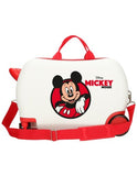 Mickey red   - ABS children's suitcase  4 wheels (2 multi)45cm  red white