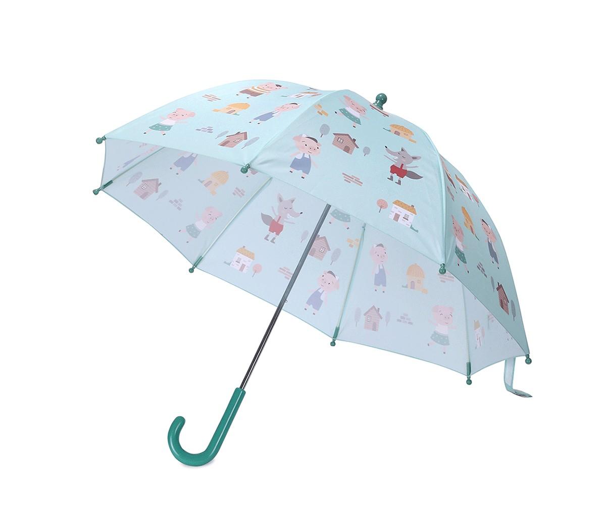 Three Little Pigs children's umbrella | Tutete | Blue