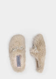 Cardiff Faux Fur Slippers | Macarena | Beige