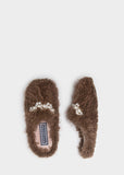 Cardiff Faux Fur Slippers | Macarena | Brown
