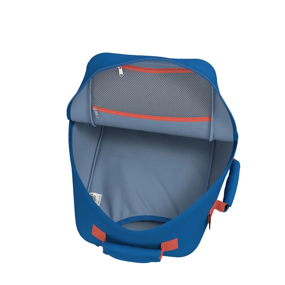 Mochila-Classic-28L-aberto-capri-blue-Cabin-Zero-azul-cobalto