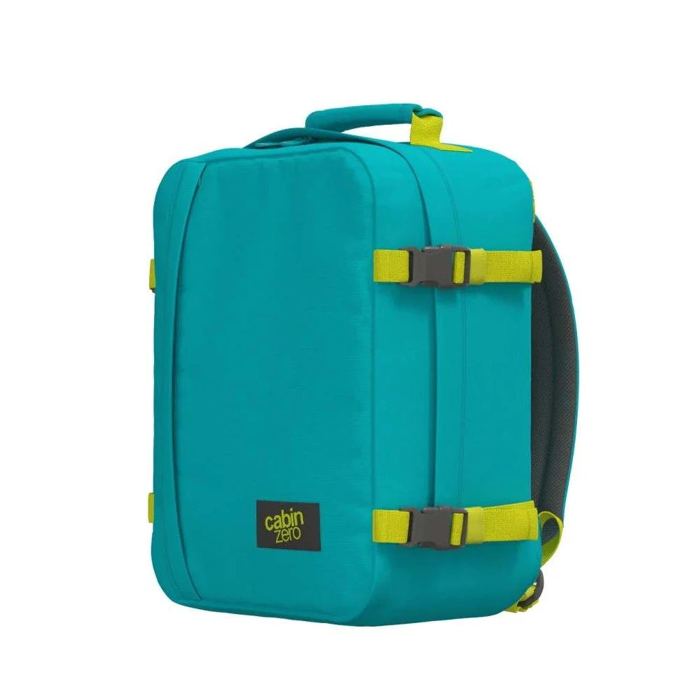 Mochila-Classic-28L-lado-direito-aqua-lagoon-Cabin-Zero-turquesa