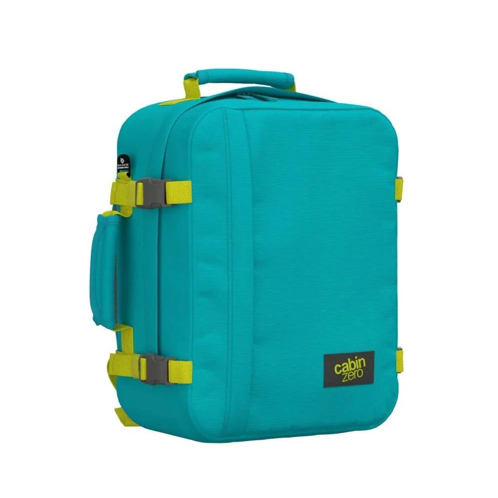 Mochila-Classic-28L-lado-esquerdo-aqua-lagoon-Cabin-Zero-turquesa