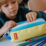 Hello Hossy Pencil Case Mini Sky Pop Double Compartment | Emerald Green