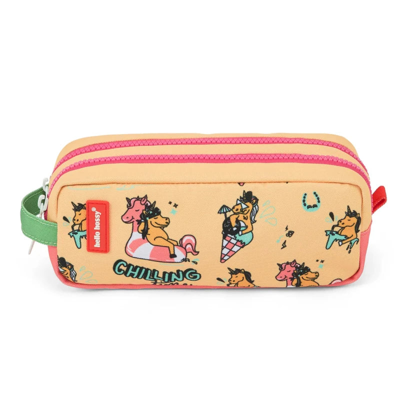 estojo duplo unicorn hello hossy