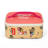 Lancheira Térmica Infantil Grande Unicorn da Hello Hossy em Rosa e Bege com unicórnios