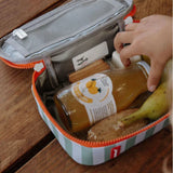 Small Thermal Lunch Box Green Stripes | Hello Hossy