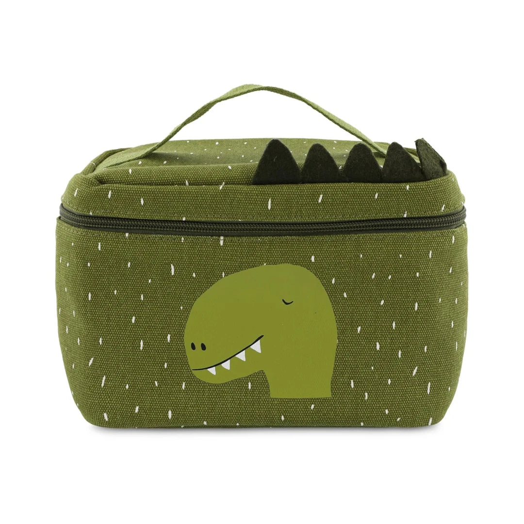lancheira-termica-infantil-dinossauro-Trixie-frente-verde-oliva