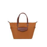 Medium Handbag with Crossbody Strap in Nylon Pop | Hexagona | Camel