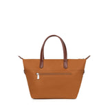 Medium Handbag with Crossbody Strap in Nylon Pop | Hexagona | Camel