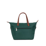 Medium Handbag with Crossbody Strap in Nylon Pop | Hexagona | Emerald Green