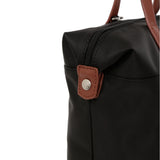 Medium Handbag with Crossbody Strap in Nylon Pop | Hexagona | Black