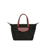 Medium Handbag with Crossbody Strap in Nylon Pop | Hexagona | Black