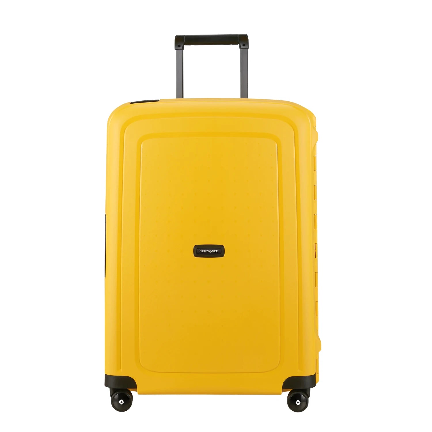 Mala Média Samsonite S’Cure Amarelo com 69cm, TSA e 4 Rodas, em polipropileno.