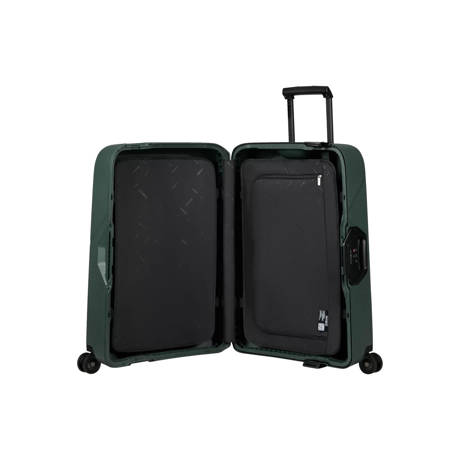 medium-trolley-69cm-hard-side-magnum-eco-forest-green-open